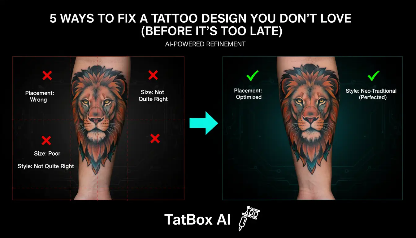 5 Ways to Fix a Tattoo Design You Don't Love (Before It's Too Late)